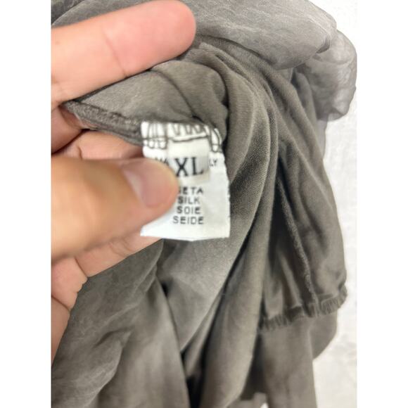 More by Siste's Dress XL Brown 100% Silk Italy Balloon Hem Lagenlook Pleated - Picture 7 of 11